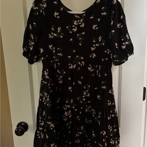 Girl’s Old Navy Black Floral Dress